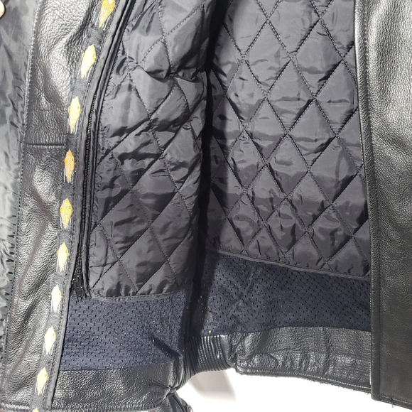 Power Trip Black Leather Motorcycle Jacket - Picture 6 of 12